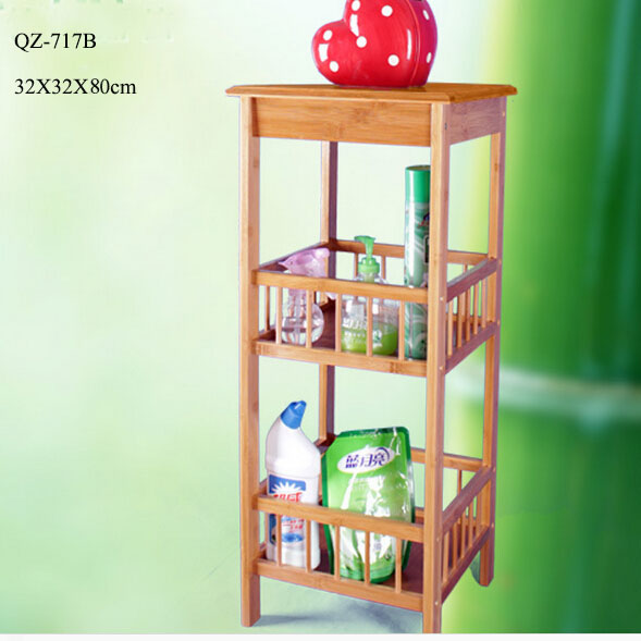 2-layer bamboo bathroom racks